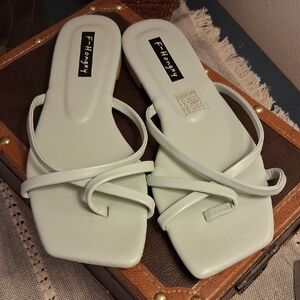 Women's Strappy Sandals - Light Blue